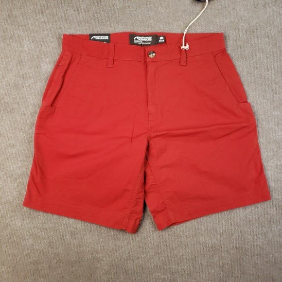 Mountain Khakis Shorts Mens Size 30 Red Stretch Poplin Classic Fit Lightweight - Picture 1 of 16
